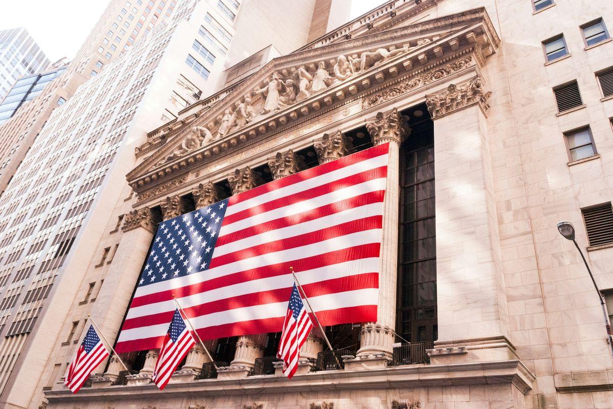 Ilustrasi Wall Street, bursa saham AS New York Stock Exchange. 