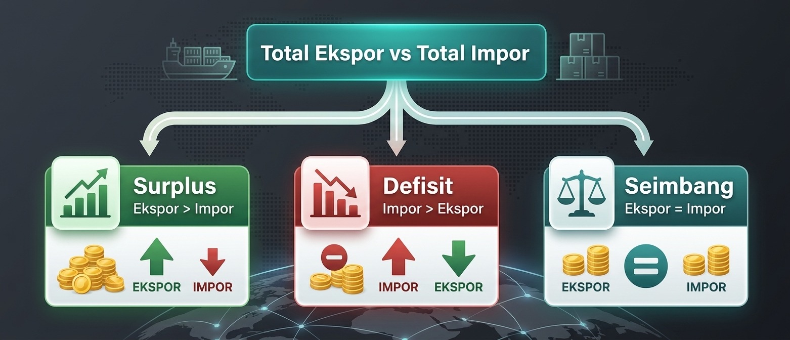 Total Ekspor vs Total Impor