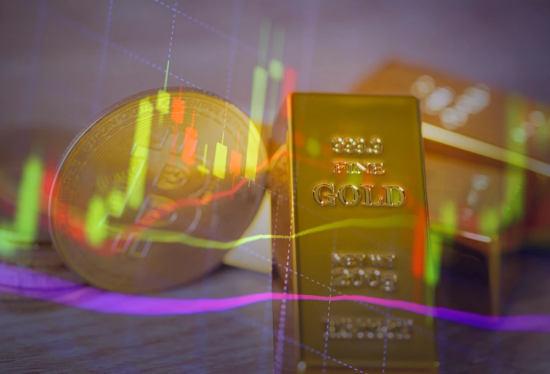 ilustrasi trading emas online (Sumber: Canva)